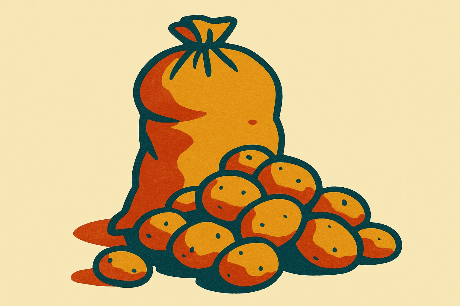Rótulo de caixa: batatas