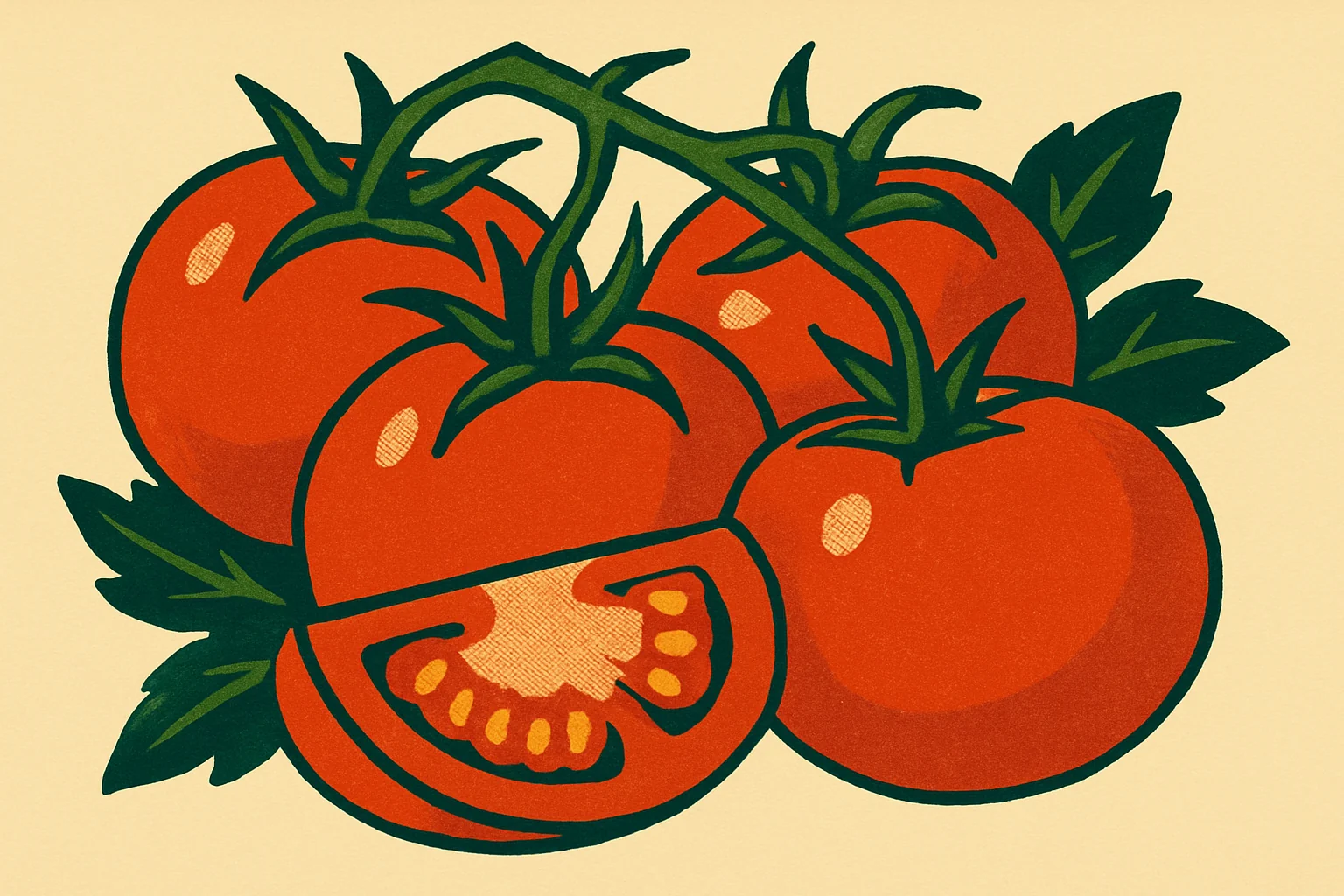 Rótulo de caixa: tomates